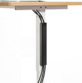 Blulu 1 Pack Steel Magnetic 14 Inch Cable Management Channel for Under Desk Leg Vertical Wire Hider Cover Cable Desk Organizer No Drill Cord Organizer Cord Hider Management for Home Office (Black)