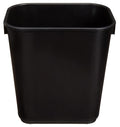 Amazon Basics Small Rectangular Commercial Office Wastebasket, Easy to Clean, 3 Gallon, Black, 2-Pack