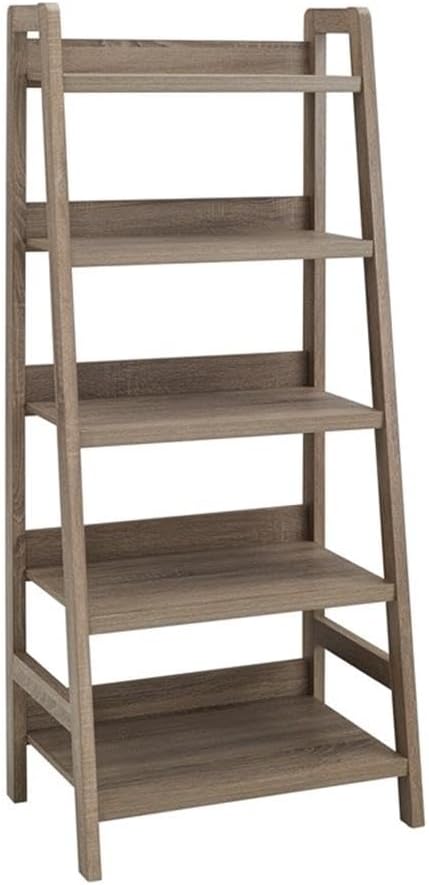 Pemberly Row Set of 3 Filing Cabinet & Ladder Bookcase & Small Space Desk