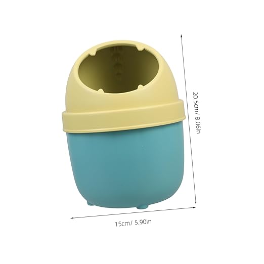 ARTIBETTER Cute Mini Trash Can Lid Desktop Slim Waste Bin for Office and Bedroom Kawaii Dinosaur Design Tiny Garbage Container for Home Use 1-Pack