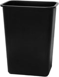 United Solutions Classic Plastic Office Wastebasket – Black (10.25 Gal)