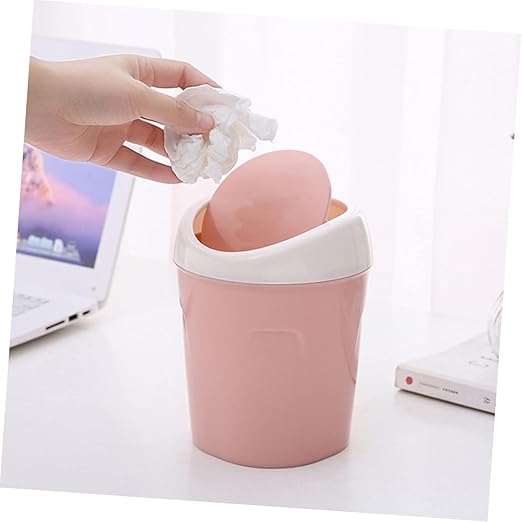 KOMBIUDA 3pcs Desk Trash Can Mini Bedroom Waste Bin Slim Trash Bin for Car Home Trash Can Desktop Waste Container