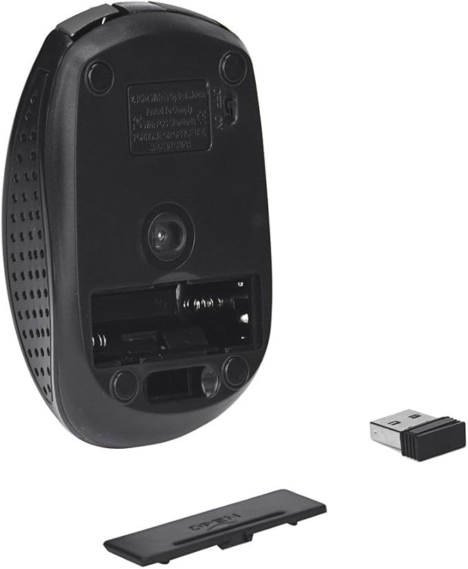 Generic 2.4GHz Wireless Gaming Mouse, Portable Office Optical Mouse, 6 Buttons, Max 10 Meters Operating Distance, Lightweight, Save Power, for Laptop, Computer, PC, Notebook, Desktop, Gray