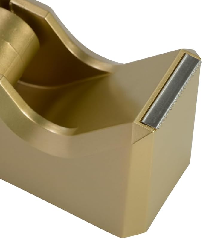 JAM PAPER Colorful Desk Tape Dispensers - Gold - 3/Pack