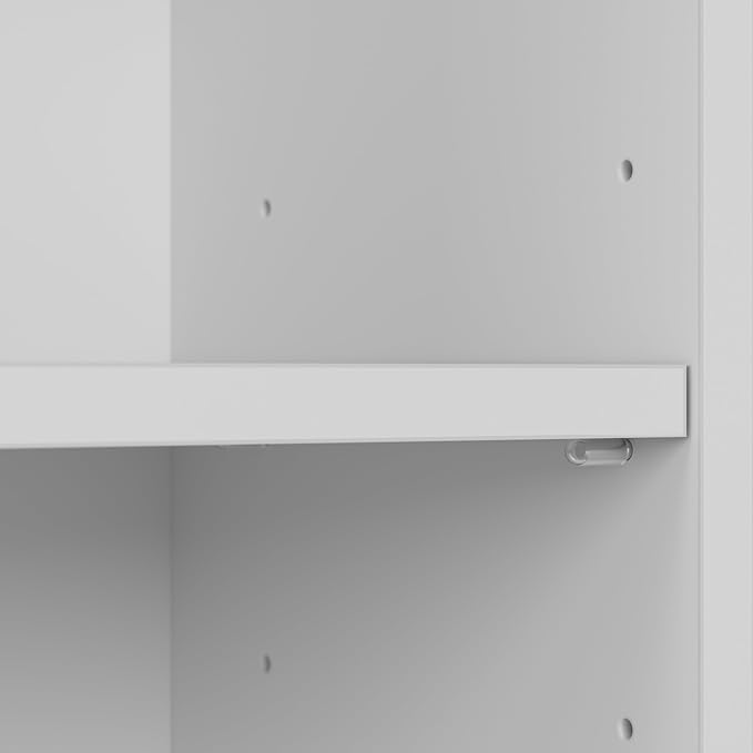 Bush Furniture L Shaped Desk with Hutch, 5 Shelf Bookcase and Lateral File Cabinet | Cabot Collection Corner Computer Table with Storage and Bookshelf | 60Wx23DX37W