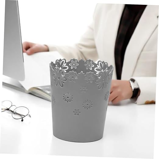 SOLUSTRE 2pcs Slim Garbage Can Desktop Trash Cans Dual Compartment Countertop Storage Bin