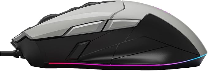 Bloody Gaming W70 Max Gaming Mouse 10,000 CPI 250 IPS RGB Gaming Mouse Panda White