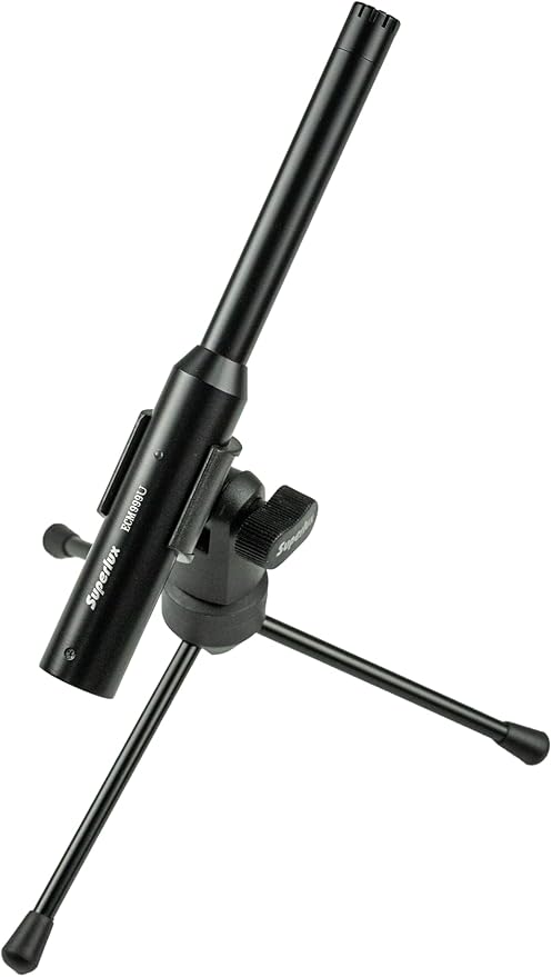 Superlux ECM999U USB Measurement Microphone Set, Omni Free-Field Condenser Mic for Room Acoustic Analysis, Speaker Testing, Measurement & Recording, USB-C Plug-and-Play, 24-Bit/48kHz, Win/Mac