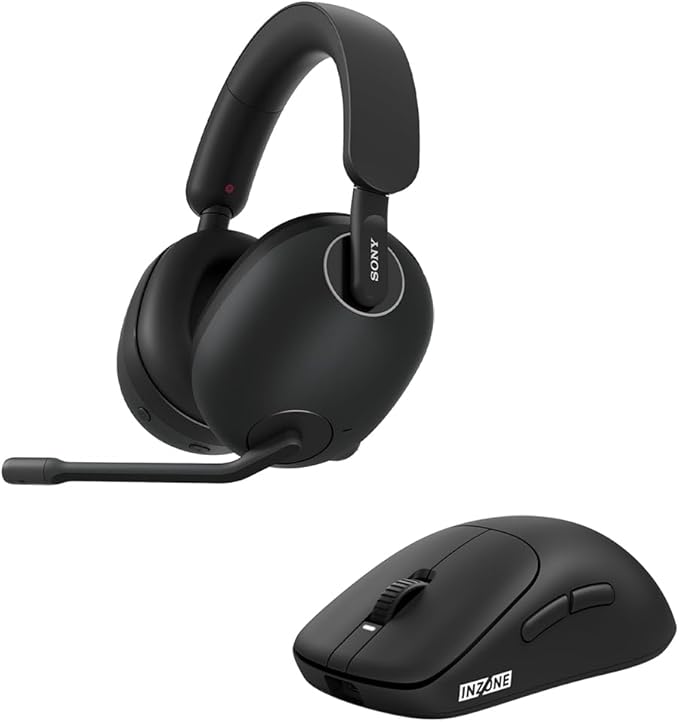 Sony INZONE H9 Wireless Noise Canceling Gaming Headset (Black) + Wireless Gaming Mouse