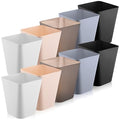 Amyhill 10 Pcs Small Trash Can 2 Gallon Plastic Garbage Can Small Waste Basket for Bathroom Office Kitchen Living Room Bedroom Home Under Desk(Multicolor)