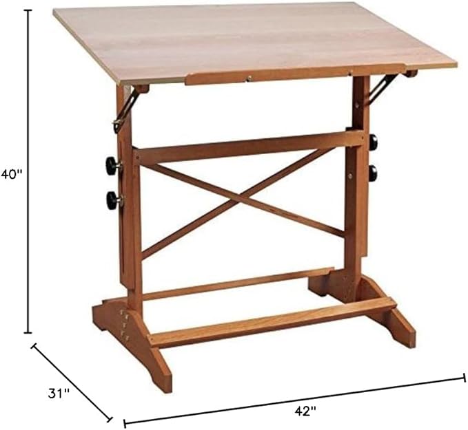 Pavilion Art and Drawing Table with Unfinished Wood Top