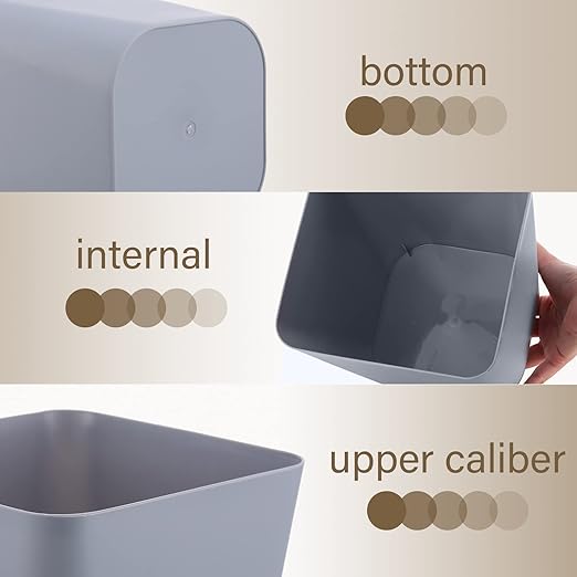 Amyhill 10 Pcs Small Trash Can 2 Gallon Plastic Garbage Can Small Waste Basket for Bathroom Office Kitchen Living Room Bedroom Home Under Desk(Multicolor)