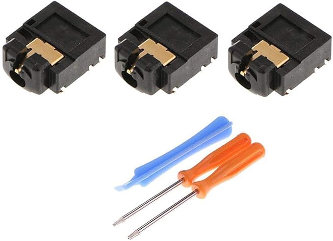 3 x Headphone Jack Plug Port + T6 T8 Screwdrivers for Xbox ONE Slim S Wireless Controller 3.5mm Headset Connector Port Socket Replacement