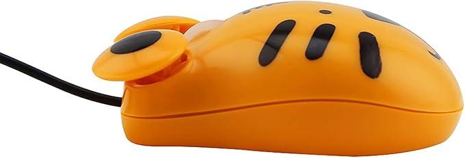 Sokelinn-six Wired Cute Mouse, USB Wired Mause for Kids with Lovely Cartoon Shaped, 1600PDI 3 Buttons Ergonomic Mini Mice for PC Laptop Desktop (Orange Tiger)