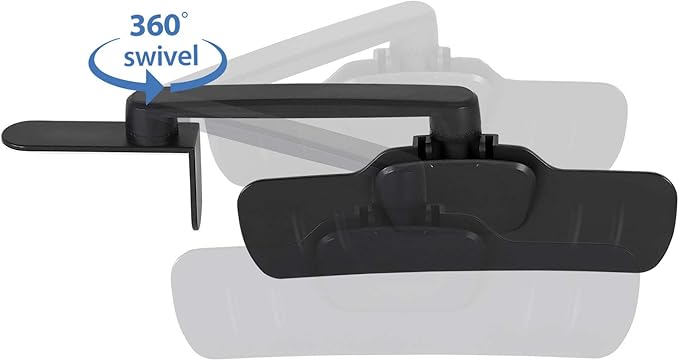 Mount-It! Monitor Document Holder Clip - Paper and Copy Holder Attachment for Typing with 3M Adhesive Sticker, Swivel 360 Degrees, Left and Right Side Mounting (MI-9005)