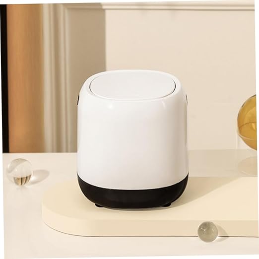 Zerodeko Slim Trash Can Recycle Bin for Office Bedroom Living Room Mini Desktop Garbage Can Portable Easy to Move Small