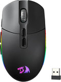 Redragon M719 Pro Wireless Optical Gaming Mouse, 8 Programmable Buttons, RGB Backlit, 10,000 DPI, Ergonomic PC Computer Gaming Mice with Fire Button