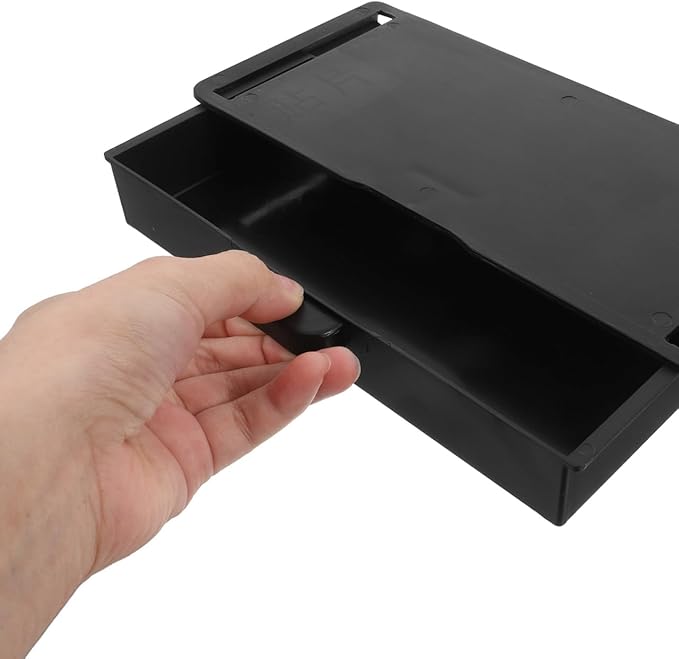 Adhesive under Desk Storage Box Hidden Slide Out Drawers No Drill Installation Desk Organizer for Home Office Kitchen 9.25X4.13X1.37In