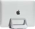 Vertical Laptop Stand for Desk,Plastics Laptop Holder Dock with Silicone Protection,Compatible with All MacBook/Surface/Samsung/HP/Dell/Chrome Book (Gray)