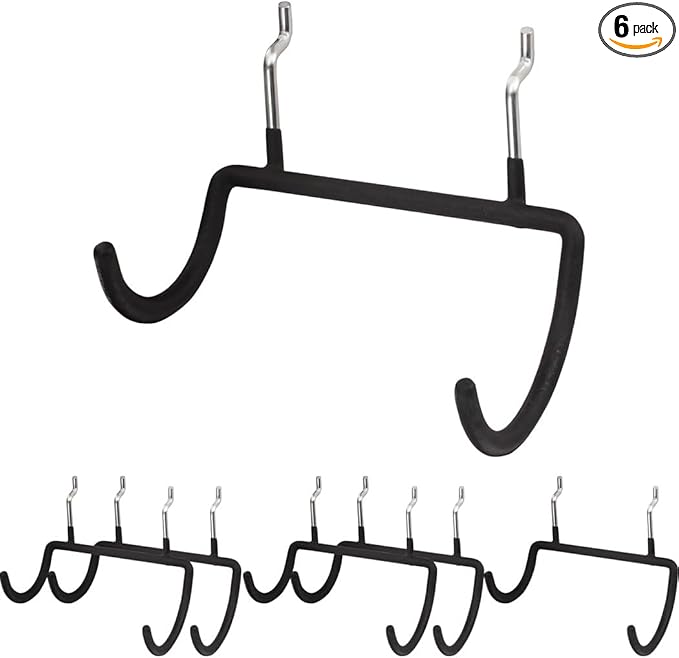 KINOMI 6 Pcs Heavy Duty Pegboard Drill Holder Power Tool Holder Pegboard Hooks with scratchproof Coating for Drills, Other Power Tools, Handheld Tools etc in Garages, Tool Sheds