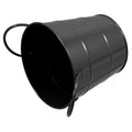 Angoily Mini Iron Trash Can Set Lid Decorative Desktop Wastebasket for Office and Home Compact Black Rubbish Bin for Bedroom Slim Storage Bucket Handle