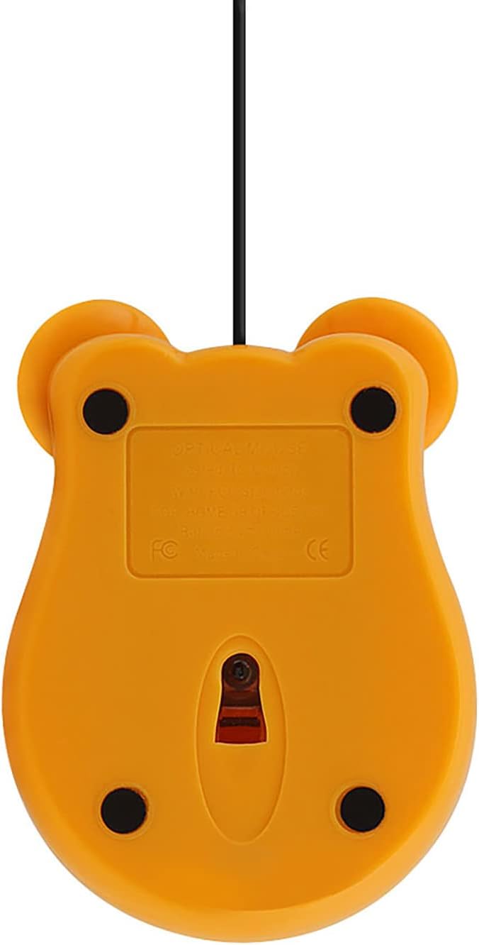 Sokelinn-six Wired Cute Mouse, USB Wired Mause for Kids with Lovely Cartoon Shaped, 1600PDI 3 Buttons Ergonomic Mini Mice for PC Laptop Desktop (Orange Tiger)