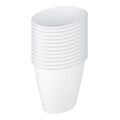 Sterilite 1.5 Gallon Oval Vanity Wastebasket, Small, Open Top Trash Can for the Bathroom, Bedroom, Dorm Room or Office, Plastic, White, 12-Pack