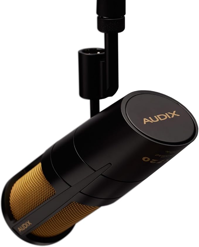 AUDIX PDX720 Large-Diaphragm Dynamic Microphone for Vocals and Broadcast - Black
