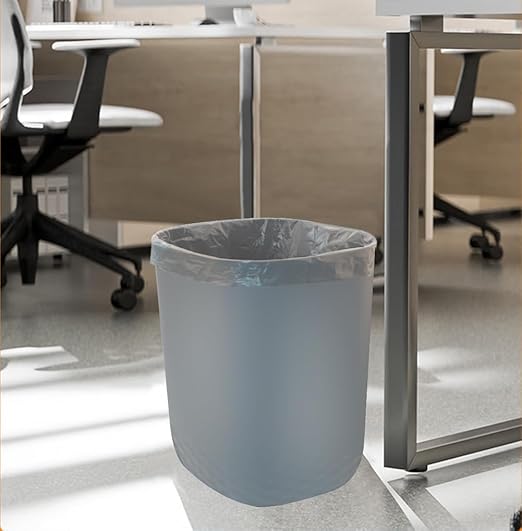 Small Trash Can with 60 Count of Trash Bags,2.5 Gallon Wastebasket Recycling Bin Trash Can for Bathroom Bedroom Office Kitchen (2, White+Gray)