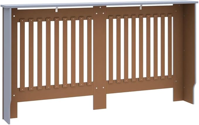 MDF Radiator Cover Cabinet Shelf, Heater Heating Side Stand Radiator Cover Living Room Furniture Decor, Anthracite 59.8"x7.5"x32.1",-448