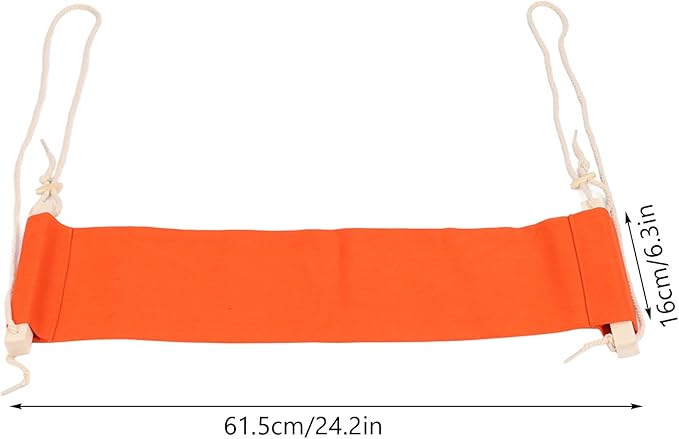 Brrnoo Foot Hammock Under Desk Footrest, Adjustable Office Footrest, Breathable Portable Under Desk Foot Rest Swing for Office Home (Orange)