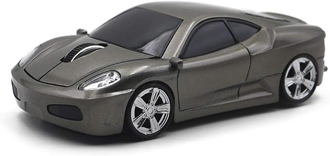 MGbeauty Wireless Mouse Sports Car Mouse Computer Optical Mice for PC Laptop MAC (Grey)