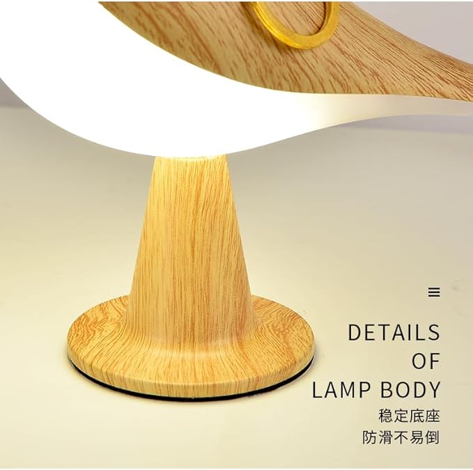 Magpie and Bird Desk Lamp, Rechargeable Small Desk Lamp, 3 Color Temperatures, Touch Sensor, Rechargeable Battery Night Light, Suitable for Children, Bedroom, Bedside, and Outdoor Use