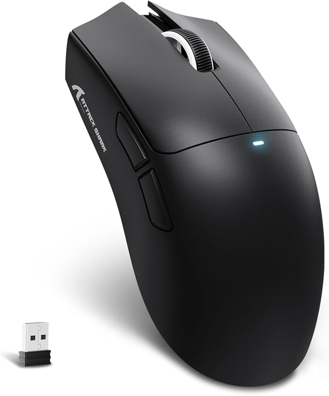 ATTACK SHARK X11SE Ultra-Light Wireless Gaming Mouse,Tri-Modes BT5.2/Type-C Wired/2.4G,PixArt PAW3311 Gaming Sensor,22KDPI,5 Programmable Buttons for Laptop,PC,Mac Gamer (Black)