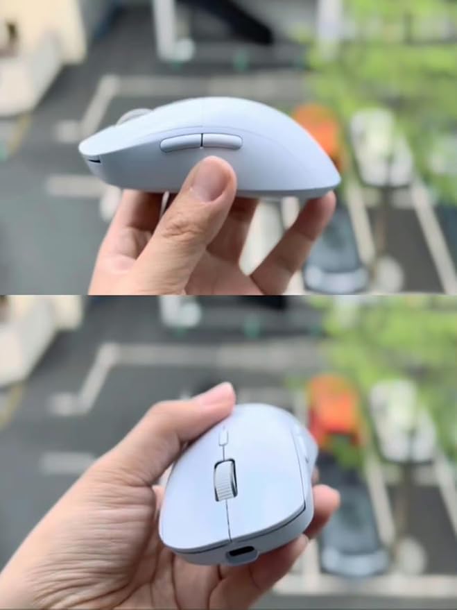 ATTACK SHARK AJ199 Wireless Gaming Mouse,59g Lightweight Ergonomic Computer Mouse,1000Hz Polling Rate,Up to 26000DPI,Double Modes PAW-3395 Optical Sensor,Programmable 6 Button for PC/Laptop/Win/Mac