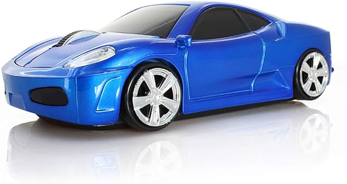 MGbeauty Wireless Mouse Sport Car Mouse Computer Optical Mice for PC Laptop MAC with LED Light (Blue)