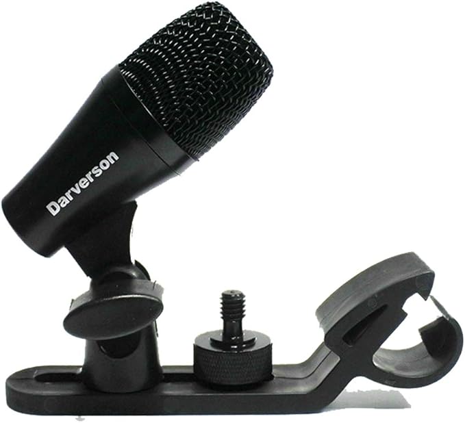 Cardioid Dynamic Tom Snare Drum Microphone Mic for Drum Kit Percussion Instrument Sound Pickup with Fixed Holder Mount