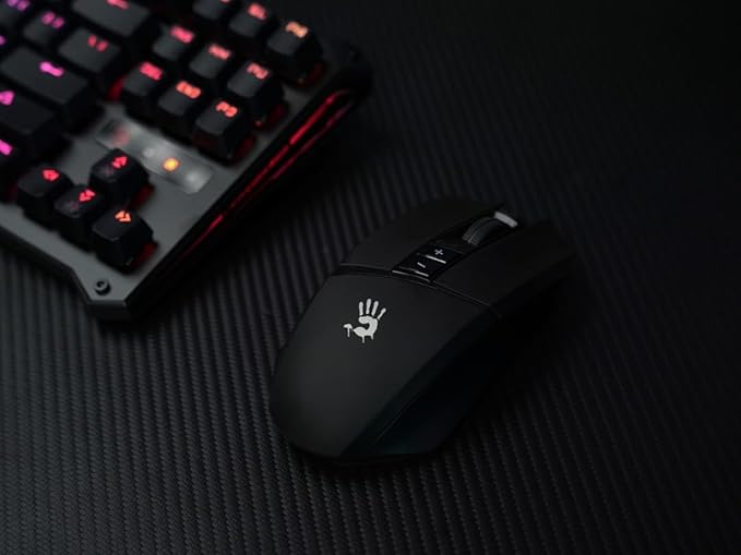 Bloody R36 Ultra Dual Mode Wireless Gaming Mouse - 12000 CPI, PAW3313 Sensor, 1ms Wireless Transmission, 7 Programmable Buttons, up to 75 Hours Playtime, RGB Lighting, for Esports and Gaming
