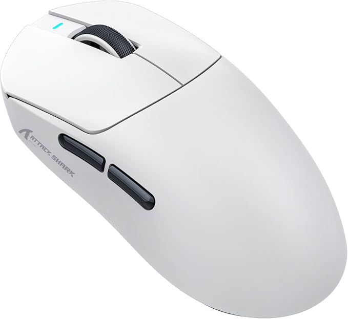 ATTACK SHARK X8 PRO Wireless Gaming Mouse,55g Ultra-Lightweight Wired/BT/2.4GHz Wireless Programmable Mouse,8K Polling Rate,PixArt PAW3395PRO Sensor,40K DPI,Gamer Mice for Big Hand/PC/Win/Mac(White)