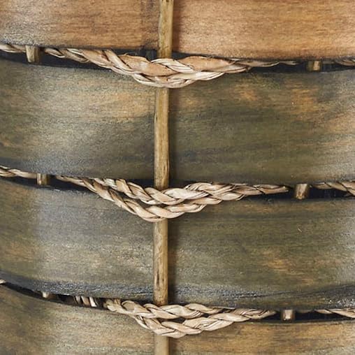 Household Essentials Haven Wicker Waste Basket, Small, Willow and Poplar Basket with Removable Plastic Liner, Handwoven, Decorative, Compact, Great for the Bathroom, Bedroom or Office, Green