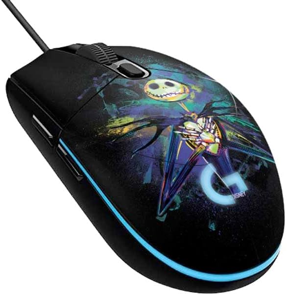 Skinit Decal Other Skin Compatible with G203 Prodigy RGB Wired Gaming Mouse - Officially Licensed Disney The Nightmare Before Christmas Jack Skellington Art Design