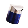 Hemobllo Compact Stainless Steel Waste Basket Recycle Bin Trash Can for Bedroom Office Kitchen