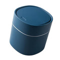 Slim Desktop Garbage Bin Mini Push-Type Waste Container Desk Trash Can Blue Pp Material