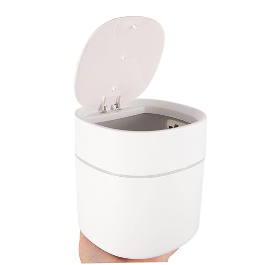 Press Cover Trash Can Garbage Bin for Kitchen Pp Material for Living Room Office Compact