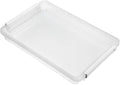 BTSKY A4 Plus Clear Transparent PP Plastic Stackable Storage Box Desk Paper Magazine Container with Buckle, Office Supplies Accessories File Protector Case Organizer, Portable Project Case