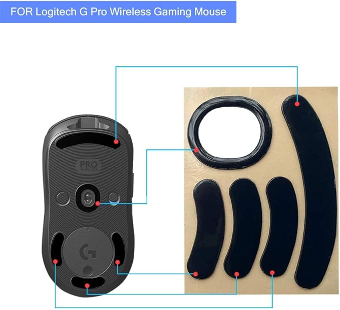 Quartet trade Mouse Skatez/Mouse Feet for Logitech G Pro Wireless Gaming Mouse
