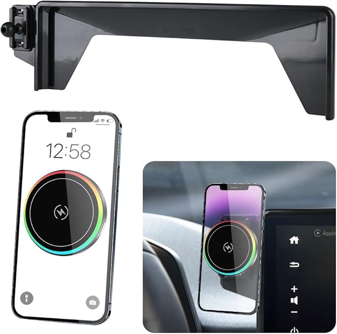 Car Magnetic Phone Mount for 2023 2024 2025 2026 Honda Accord Hybrid Sport/EX-L/Sport-L/Touring [12.3 inch Screen] Auto Accessories Best Cellphone Holder Fast 15W Wireless Charger Cell Phones