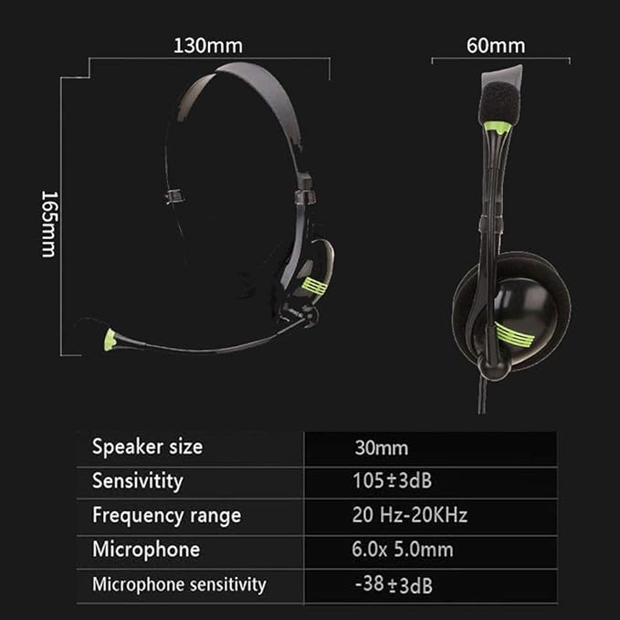 Wired Gaming Headset - Gaming Earphone with Microphone USB Headphone with Mic for Video Game Wired Earbuds