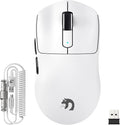MAMBASNAKE M3 Wireless Gaming Mouse with Lightweight 39g,PixArt PAW3395 PRO Sensor 40K DPI,Tri Mode-2.4G/Bluetooth/Wired,100M Clicks Micro Switch,Coiled Cable,Programmable for Win PC Mac Gamer(White)