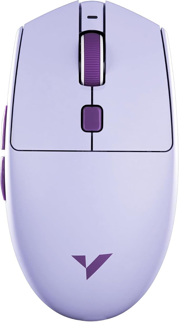VXE V3 Pro Lightweight Wireless Gaming Mouse, PAW3395 SE Sensor, 18000 DPI, 6 Programmable Buttons, 300h Battery,1k Polling Rate, Compatible with PC, Mac (V3 Pro, Purple)